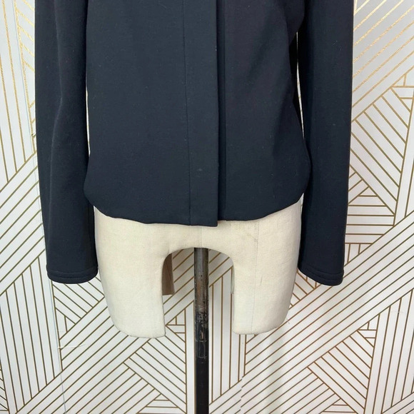 Diane‎ von Furstenberg Marc Leather Trim Blazer Jacket Black Size 10 - Picture 4 of 12